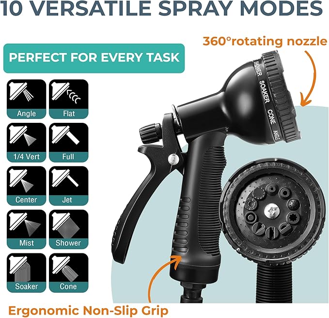 Pressurized Camping Shower (8L/2.1 Gal) – Portable Beach Shower for Surfing, Camping & Van Life – Outdoor Rinse Kit with Hand Pump & 10 Spray Modes – Portable Water Sprayer Pets & Gear | AVANTI CAMP
