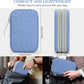 FYY Electronic Organizer, Large Travel Cable Organizer Bag Pouch Electronic Accessories Carry Case Portable Waterproof Double Layers All-in-One Storage Bag for Cable, Cord, Charger, Pattern Blue