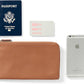 Leatherology Cognac Slim Zip Travel Wallet - Compact and lightweight, Versatile storage, Zip closure - Roamly