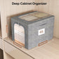 GoMaihe Clothes Storage Bin with Metal Frame: 6-Pack Stackable Closet Storage Bin with Lid & Clear Window, Sweater Boxes Storage for Closet Bedding Clothing Storage Organizer 40L