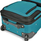 U.S. Traveler Lightweight Rolling 20" Carry On Luggage Softside Suitcase, Teal, 2 Wheel Single