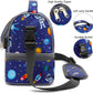 FlowFly Kids Double Decker Cooler Insulated Lunch Bag Large Tote for Boys, Girls, Men, Women, With Adjustable Strap, Astronaut