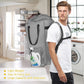 Laundry Bag Backpack Extra Large, 110L Laundry Backpack Heavy Duty with Shoulder Straps, Collapsible and Mesh Pocket Dorm Laundry Basket Hamper Bag for College, Travel, Laundromat, Apartment Grey