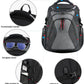 KROSER Travel Laptop Backpack 17.3 Inch XL Computer Backpack with Hard Shell Saferoom RFID Pockets Water-Repellent Business College Daypack Stylish Bag for Men/Women-Black Grey - Roamly