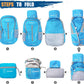 ZOMAKE Ultra Lightweight Packable Backpack 25L, Foldable Hiking Backpacks Water Resistant Small Folding Daypack for Travel(Light Blue)