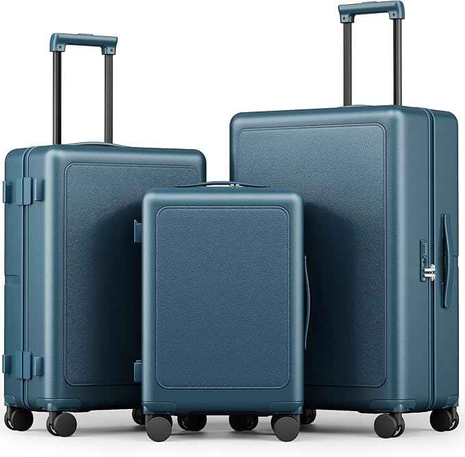Joyway Luggage Sets 3 Piece with Spinner Wheels, Carry On Luggage 20In with ABS+PC Hardshell, Lightweight Suitcase Set with TSA Lock and Pressure-resistant Frame, 20/24/28 Inch, Blue
