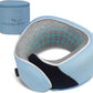 Junior Kids Travel Neck Pillow - Ergonomic Memory Foam Pillow for Airplane, Car, Booster Seat - Soft, Washable, Compact Travel Pillow with Strap - Light Blue - Ages 4–13