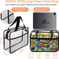 XEWEA 2PCS Large TSA Approved Clear Travel Toiletry Bags for Men Women, Transparent Makeup Cosmetic Bag with Handle,Waterproof PVC Quart Organizer Storage Pouch for Toiletries Airline Essential, Balck - Roamly