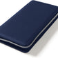 Leatherology Navy Blue Travel Zip Organizer Wallet, Passport Holder, RFID Available, Full Grain Leather