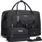 WITZMAN Weekender Bags for Men Women Carry On Duffle Overnight Bag with Toiletry Bag Sets Travel Duffel Bag Shoes Compartment （B694 Black） - Roamly