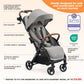 Travel Stroller, Overhead-Friendly Compact Baby Stroller(Newborn to 50lbs), Self-Folding Toddler Pushchair for Travel, Full-Reclining Seat, Cup Holder Included