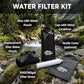 Tactiko Survival 20oz/600ml Purifying Water Bottle Filter Kit - Filter 265 Gal. Water from Rivers, Lakes & Streams - SGS Certified - UF Membrane, Activated Carbon - Camping, Hiking, Emergency (Black)