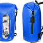 Freegrace Waterproof Dry Bags Set of 3 - Dry Bag with 2 Zip Lock Seals, Waist Pouch & Phone Case - Can Be Submerged Into Water for Swimming, Kayak, Rafting & Boating (Window, Navy Blue, 35L)