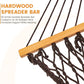 Lazy Daze Hammocks Double Rope Hammock, 2 Person Traditional Outdoor Hand Woven Cotton Rope Hammock with Spreader Bar, Carabiners, Tree Straps, Chains for Patio Yard - Max 450 Lbs, Dark Brown