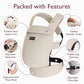 Momcozy Baby Carrier - Ergonomic, Cozy and Lightweight Carrier for 3-24 Months, Effortless to Put On, Ideal for Hands-Free Parenting, Enhanced Lumbar Support, Purehug for Infant to Toddler, Khaki