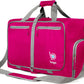Bago Foldable Duffel Bags for Traveling Women & Men - 40L Sports Packable Duffle Bag for Travel with Shoe Compartment - Water Repellant, Heavy Duty, Lightweight Folding & Collapsible (Pink) - Roamly