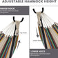 Lazy Daze Hammocks Double Hammock with 9ft Space-Saving Steel Stand Includes Portable Carrying Case, 450 Pounds Capacity (Tan Stripe)