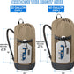 BALEINE 120L Laundry Bag Backpack, 900D Oxford Fabric Large Travel Laundry Bags with Shoulder Straps and 2 Mesh Pockets for College Dorm, Apartment, Laundromat (Khaki, 120L)