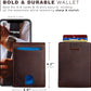 SERMAN BRANDS RFID Blocking Slim Bifold Genuine Leather Thin Minimalist Front Pocket Wallets for Men Billfold Wallet Men Gift