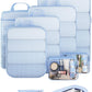 Veken 9/11 Set Compression Packing Cubes for Travel Essentials,Compressible Expandable Large Luggage Suitcase Organizer Bags for Clothing,Durable Space Saver Storage Bags(Light Blue)