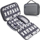 Lacdo Cord Organizer Travel, Cable Organizer Bag Case, Portable Electronics Organizer travel Case, 6 Layer Large Capacity Charging Cords Storage organizer for Cables, SD Card, Travel Essentials, Gray