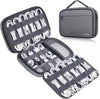 Lacdo Cord Organizer Travel, Cable Organizer Bag Case, Portable Electronics Organizer travel Case, 6 Layer Large Capacity Charging Cords Storage organizer for Cables, SD Card, Travel Essentials, Gray