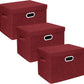 TYEERS Large Collapsible Storage Bins with Lids, Organization Bins for Closet Storage, Clothes Storage, Folding Storage Box with Lids for Home Office Storage - 3 Pack - Red Wine