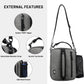 MIER Expandable Lunch Bag Insulated Lunch Box for Men to Work Travel Portable Lunchbox Bags with Shoulder Strap and Water Bottle Holder, Grey