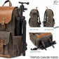 Padwa Lifestyle Coffee Camera Backpack - Waxed Memory Weather Resistant Canvas Camera Backpacks for Photographers,Multi DSLR SLR Camera Bag with 16” Laptop & Lens Compartment and Tripod Holder