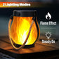 Solar Flame Lantern Hanging Outdoor Waterproof Purple - 2 Pack Flame Lanterns with Dual Charging Modes of Solar & USB for Garden or Yard Christmas Decorations (Warm White - 2 Pack)
