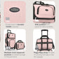 U.S. Traveler Rio Fabric Expandable Carry-on Luggage, Rolling Suitcase, Pink, 2 Wheel Set