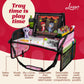Lusso Gear Pink Unicorn Kids Travel Tray for Toddlers - Car Seat Table Tray and Car Desk for Kids - Airplane and Road Trip Activities