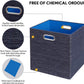 Storage Cube Basket Bins,13×13 Foldable Storage Containers for Shelf Cabinet Bookcase Boxes,Thick and Heavy Duty Fabric Drawer (4pcs, blue)