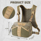 Fishing Chest Pack, Fly Fishing Bag for Men and Women, Tackle and Fly Boxes Storage Pack, Hunting Binocular Pack