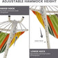 LazyDaze Hammocks Double Hammock with Stand - 2 Person Heavy Duty Outdoor Hammock for Adults, Includes Durable Steel Stand, Portable Carrying Bag and Pillow, Orange Green
