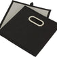 Household Essentials 80-1 Foldable Fabric Storage Bins | Set of 6 Cubby Cubes With Handles | Black
