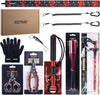 Goture Fishing Tool Kit,Fishing Pliers,Fillet Knife with Sheath,Fish Lip Gripper,Fish Hook Remover,Lanyard,Line Scissors,Sharpener,Stainless Steel Soap,Saltwater Gear Kit,Red/Pink,Gifts for Men/Women