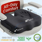 5 STARS UNITED Seat Cushion for Tailbone Pain Relief – Large Memory Foam Cushion for Coccyx, Hip, Sciatica & Post-Surgery Recovery – Wheelchair, Car, Desk, Gaming & Office Chairs, Black