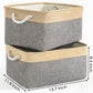 TheWarmHome Fabric Storage Bins Baskets for Organizing, Large Sturdy Storage Basket W/Handles, Decorative Foldable Storage Baskets for Shelves Closet Nursery Toy (Large - 3 Pack 15.7L×11.8W×8.3H)