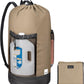 BALEINE 150L Laundry Bag Backpack, 900D Oxford Fabric Large Travel Laundry Bags with Shoulder Straps and 2 Mesh Pockets for College Dorm, Apartment, Laundromat (Khaki, 150L)