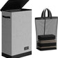 SOLEDI Slim Laundry Hamper with Lid, Narrow Laundry Basket with Removable Bags, Dirty Clothes Hamper with handle, Small Hamper perfect for Laundry room, Bathroom, Bedroom, Small spaces. 70L Grey