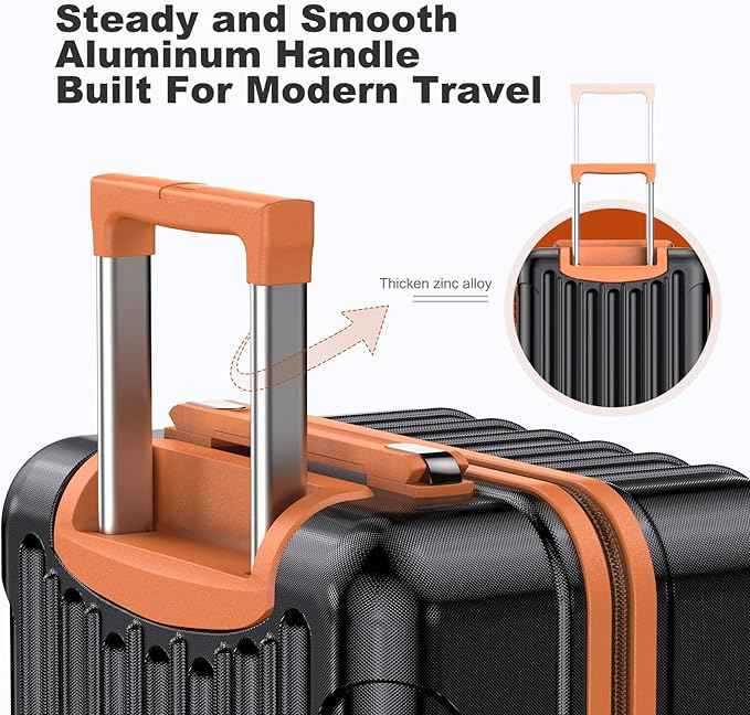 Nazhura Luggage Set, 3-Piece Hardside Suitcase Set, 20-inch Carry On, 24-inch, 28-inch Luggage