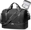 Travel Duffel Bag for Women, Carry-on Overnight Weekender Bags with Wet Pocket, For Spirit Airlines 18x14x8 Personal Item Bag,Small,Black