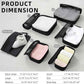 BAGAIL 4 Set/6 Set/8 Set Compression Packing Cubes Travel Accessories Expandable Packing Organizers (Square Mesh, 05-Jet Black)