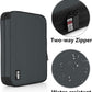 BUBM Double Layer Electronic Accessories Organizer, Travel Gear Bag for Cables, USB Flash Drive, Plug and More, Perfect Size Fits for iPad mini (Medium, Gray)