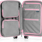 Traveler's Choice Pagosa Hardshell Expandable Luggage with Spinner Wheels, Pink, 22-Inch Carry-on