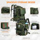 Goture Fishing Backpack, 900D Water-Resistant Tackle Backpack with Rod Holders, 58L Large Storage Gear Fishing Tackle Bag with Detachable Crossbody Bag,8 Lure Pockets,Bottle Holder for Camping Hiking