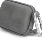 FiTSTILL Grey PU Mini Carrying Case for Go Pro Hero 12/11/10/9/8/7/(2018)/6/5 Black,Hard Shell Travel Storage Case for DJI Osmo Action,AKASO,Campark,YI Action Camera and More