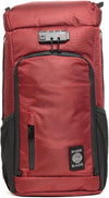 DIME BAGS Scent Sealing Backpack with Combo Lock, Carbon-Lined to Seal Odors, Removable Padded Insert, 8 Compartments, Durable Travel Bag for Glass & Gear Protection, Wiseguy (Oxblood)