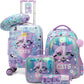 Kid’s Luggage Set 5 Piece Suitcase Set 16’’ Hardside Luggage with Spinner Wheels Girls Carry on Toddler Travel Rolling Suitcase Carry on Luggage Airline Approved